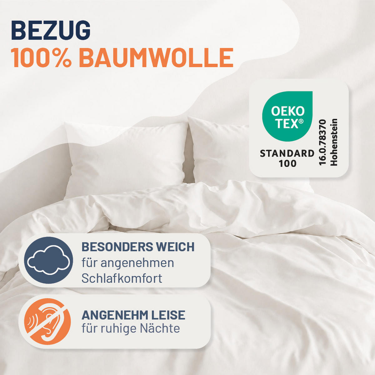 STEPPBETT Kamelhaar 200x200 cm Extra Leicht, Sommerdecke 100% Kamelflaumhaar - Weiß, Textil (200/200cm) - casimum