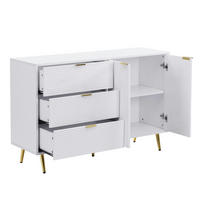 KOMMODE aus MDF 120x38x80,5cm in Weiß mit 3 Schubladen - Weiß, Holzwerkstoff (120/80.5/38cm) - Modfu