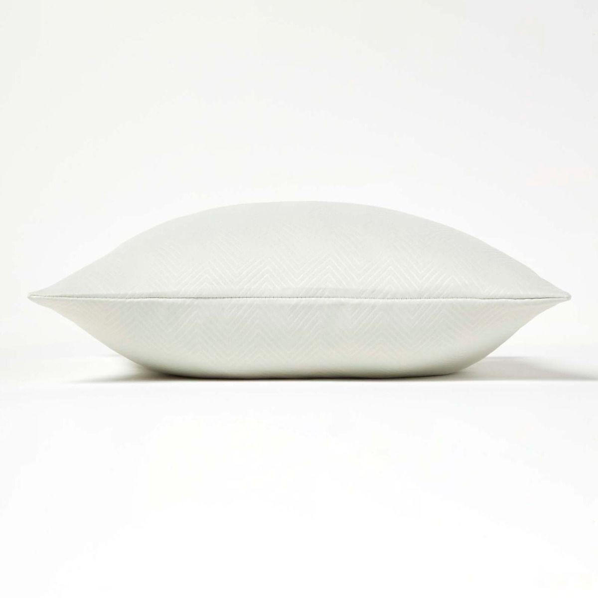 KISSENHÜLLE Fischgrät-Muster 45/45 cm - Creme, Textil (45/45cm) - Homescapes