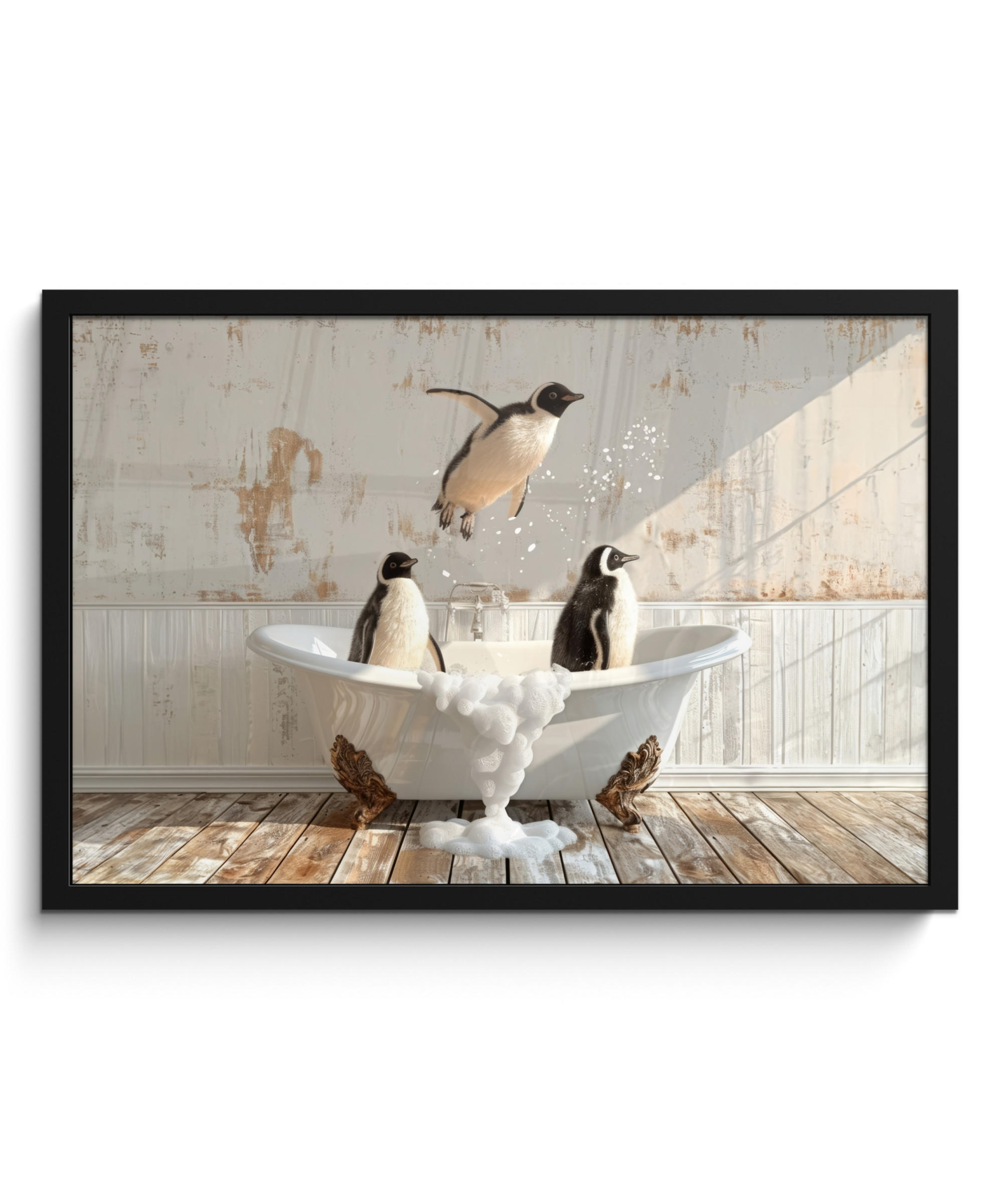 MuchoWow Poster Schwarz 60x40 cm