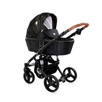 KOMBIKINDERWAGEN Rimini 2 in 1 grün Tragewanne, Sportsitz, Wickeltasche, Griff höhenverstellbar, Fußstütze - Schwarz, Metall (112/60/117cm) - Lorelli