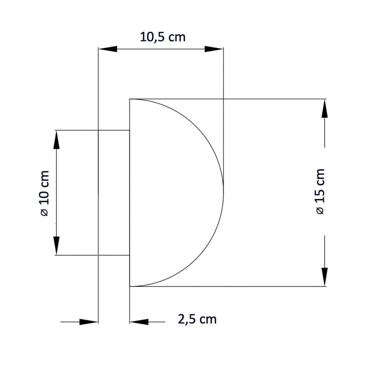 WANDLEUCHTE Elvin, Beige, 15cm - Beige, Stein (15/15/15cm) - KOSILUM