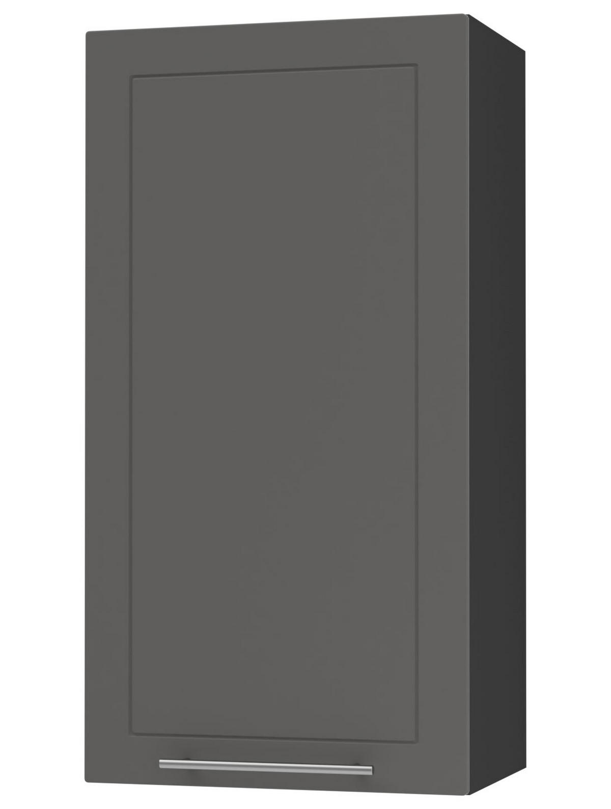 KÜCHENHÄNGESCHRANK Kvantum W4/50 Graphit Matt / Schwarz Matt 50 / 32,5 / 96cm - Schwarz/Graphitfarben, Holz/Holzwerkstoff (50/96/32.5cm) - Feldmann-Wohnen