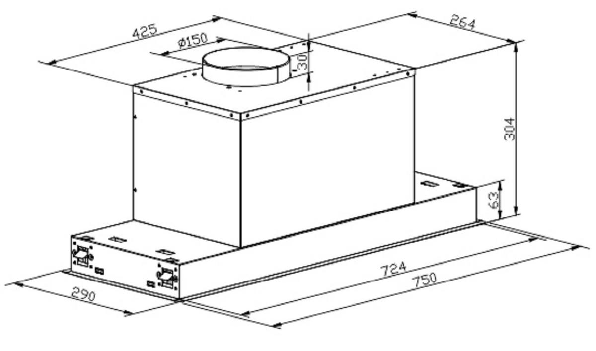 DUNSTABZUGSHAUBE EA 745 Eco 75 cm Edelstahl - Silberfarben, Metall (75/30.4/29cm) - Kaiser Küchengeräte
