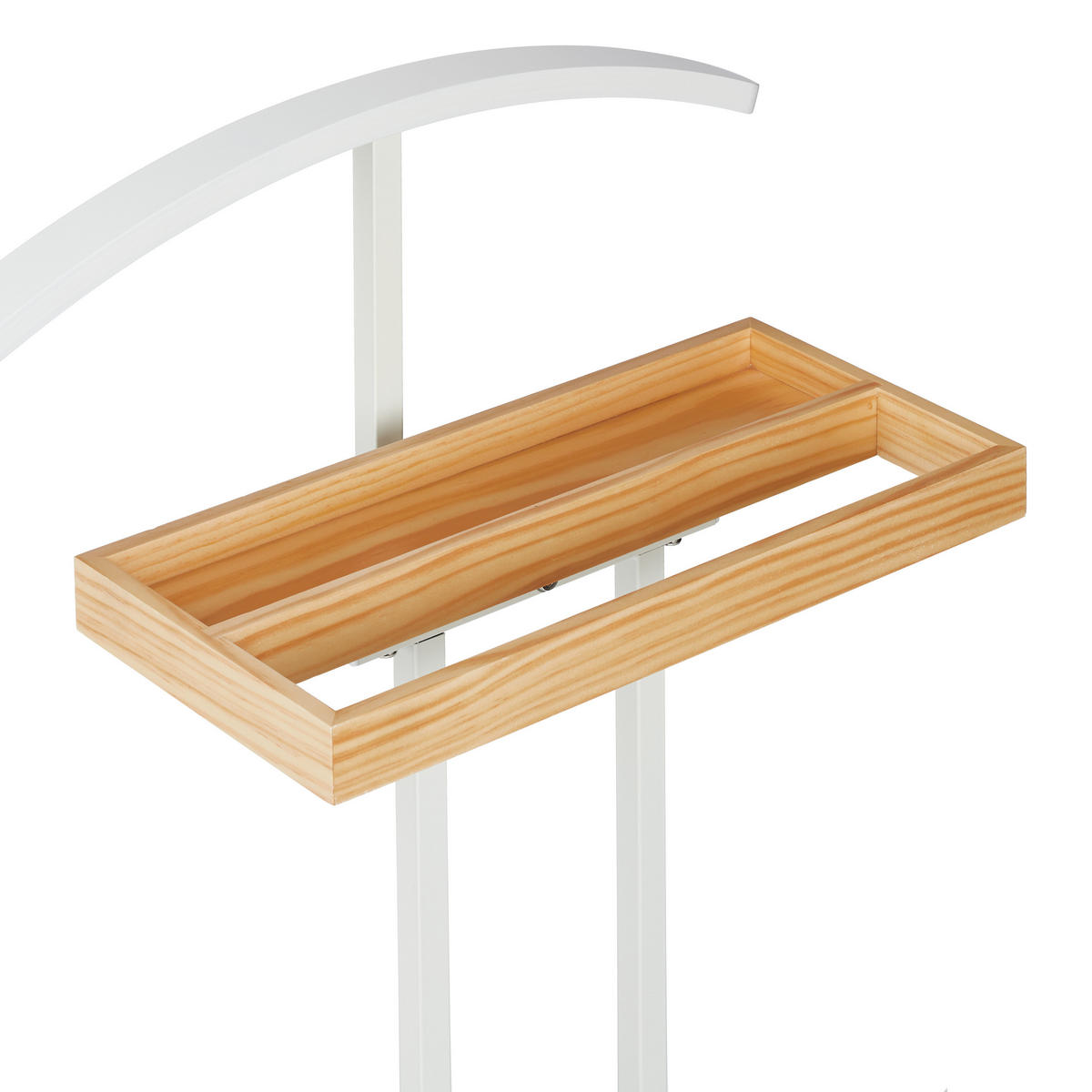 HERRENDIENER - Weiß, Holz/Holzwerkstoff (46/102/24cm) - Relaxdays