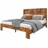 METALLBETT 140/200 cm in Braun mit Kopfteil - Braun, Holzwerkstoff/Metall (140/200cm) - WISHDOR