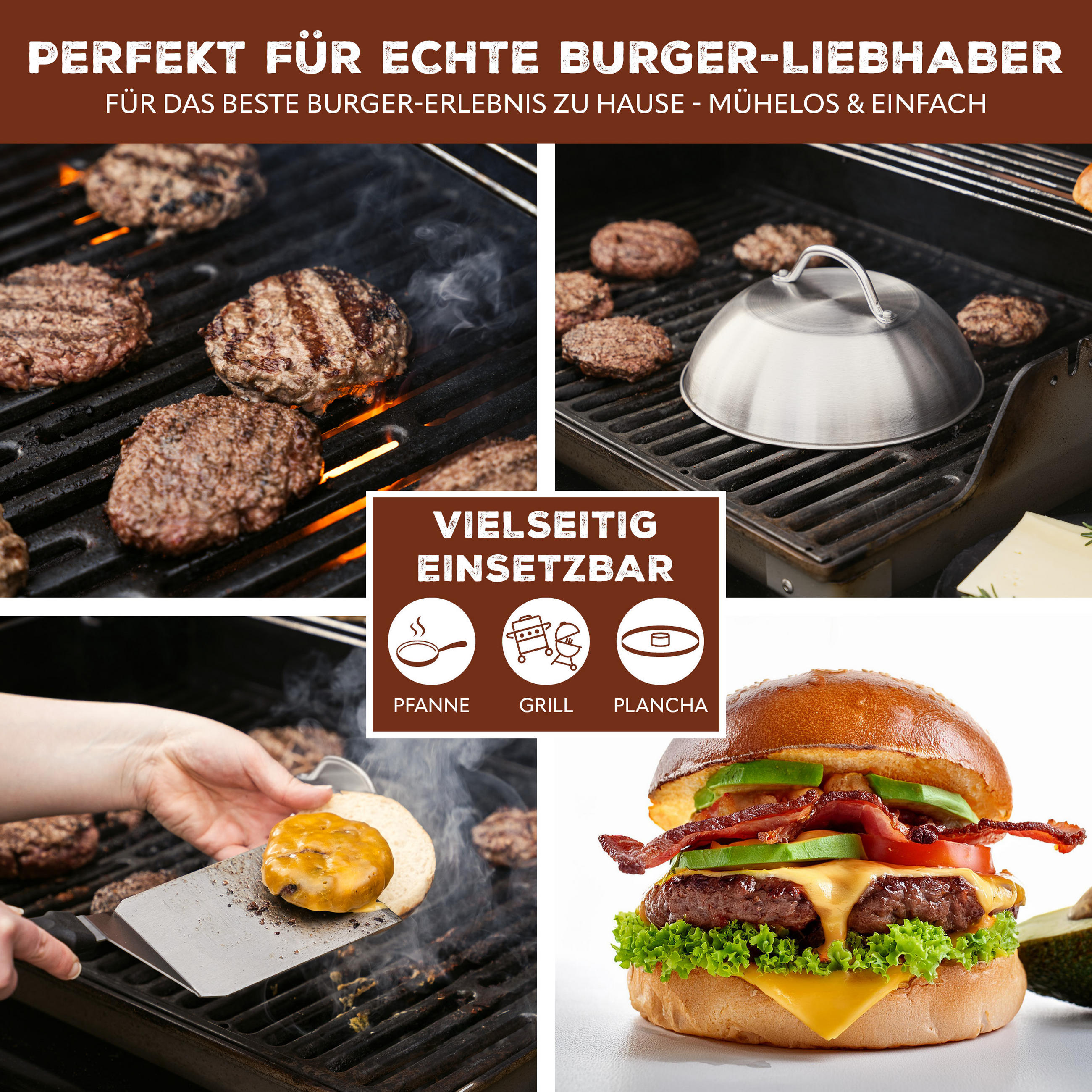 Thumbnail - bremermann Burgerhaube,, Edelstahl, Metall, 22.5x11x22.5 cm, Grills & Outdoor-Küchen, Grillzubehör
