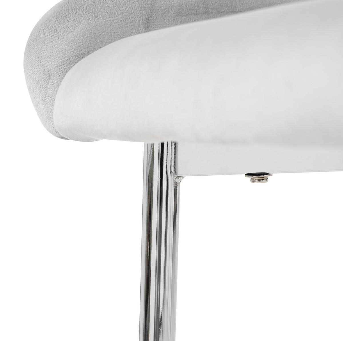 ESSZIMMERSTUHL mit Metallbeinen 4er-Set Samt Grau - Grau, Metall (47/85/58.1cm) - Meubliv
