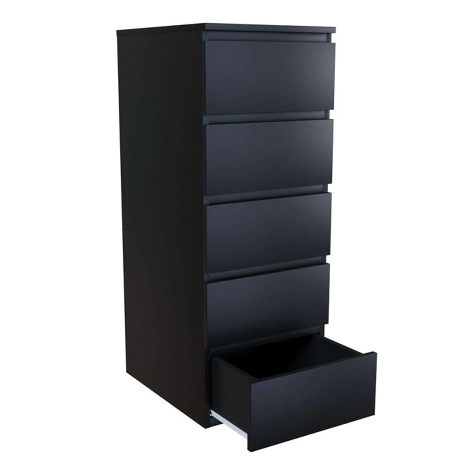 KOMMODE W5 121x40x35cm schwarz - Schwarz, Holzwerkstoff (40/121/35cm) - roe furniture