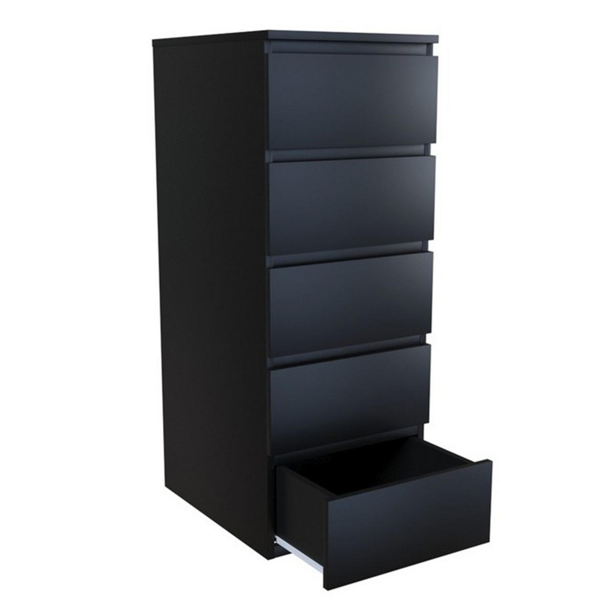KOMMODE W5 121x40x35cm schwarz - Schwarz, Holzwerkstoff (40/121/35cm) - roe furniture
