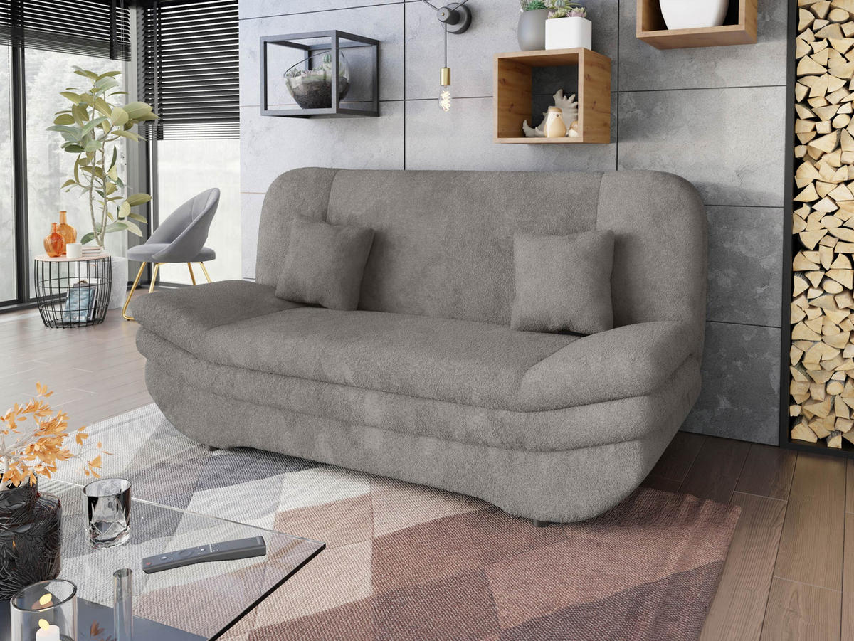 SCHLAFSOFA Weronika - Greige/Schwarz, Holz/Kunststoff (200/95/90cm) - MIRJAN24