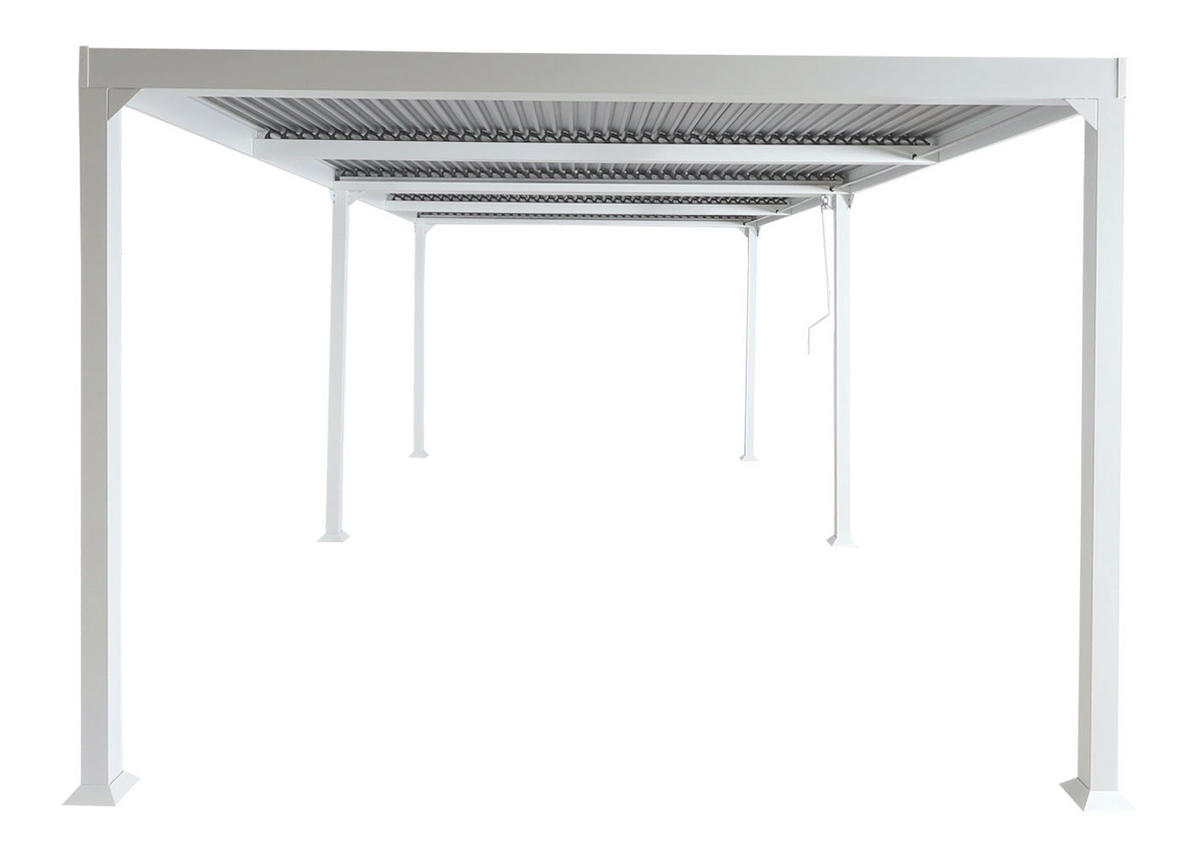 PERGOLA Alu 224x600x300cm Weiß - Weiß, Metall (600/224/300cm) - BERLINLODGE