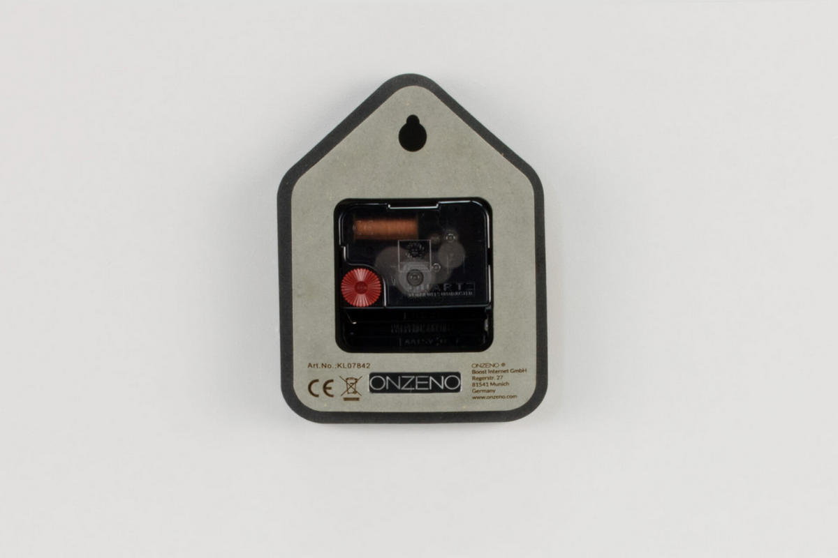 WANDUHR Design Schwarz-Weiß 48/48 cm - Schwarz, Holzwerkstoff (2.14/48/1cm) - ONZENO
