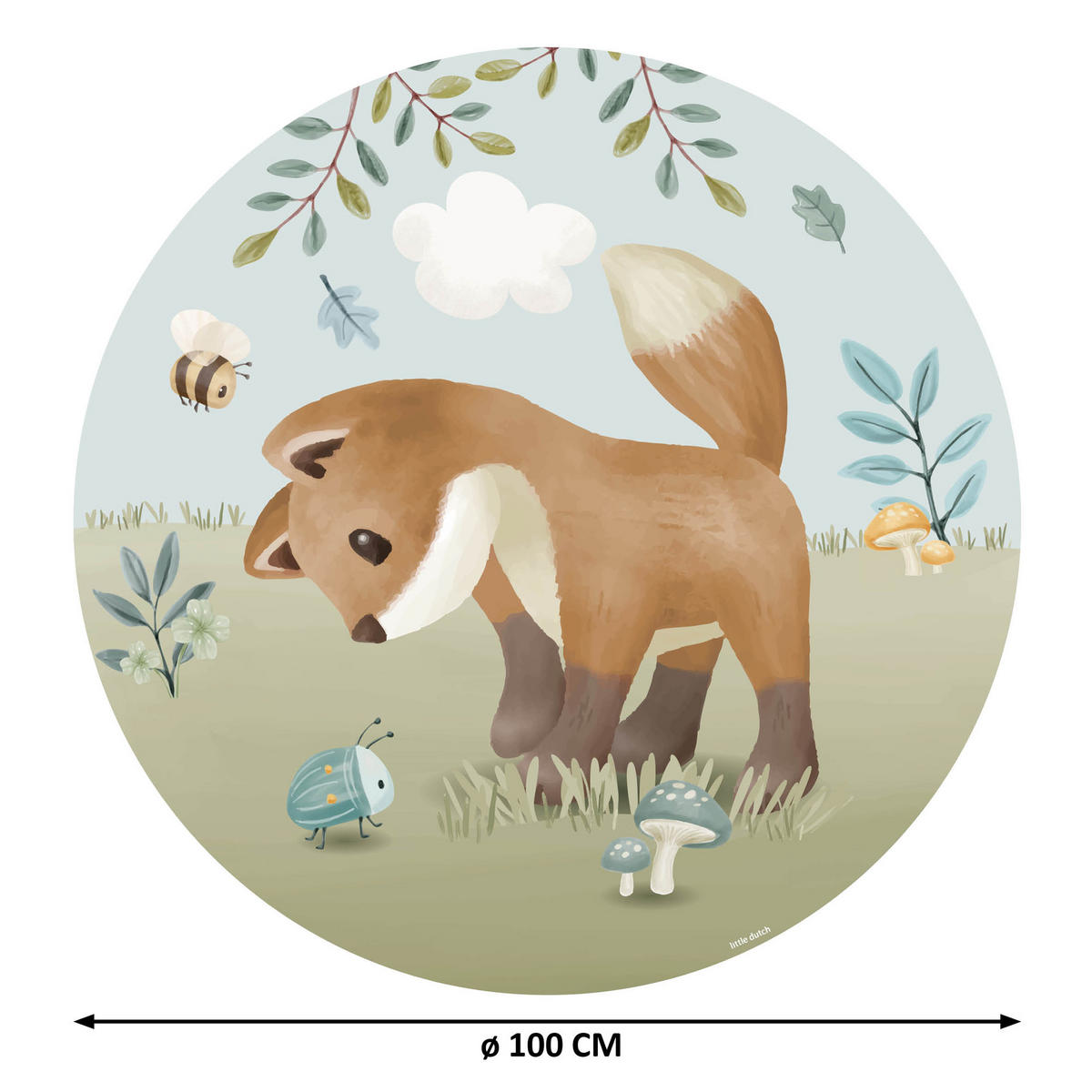TAPETENKREIS Waldfreunde - Multicolor, Papier/Kunststoff (100/100cm) - Little Dutch