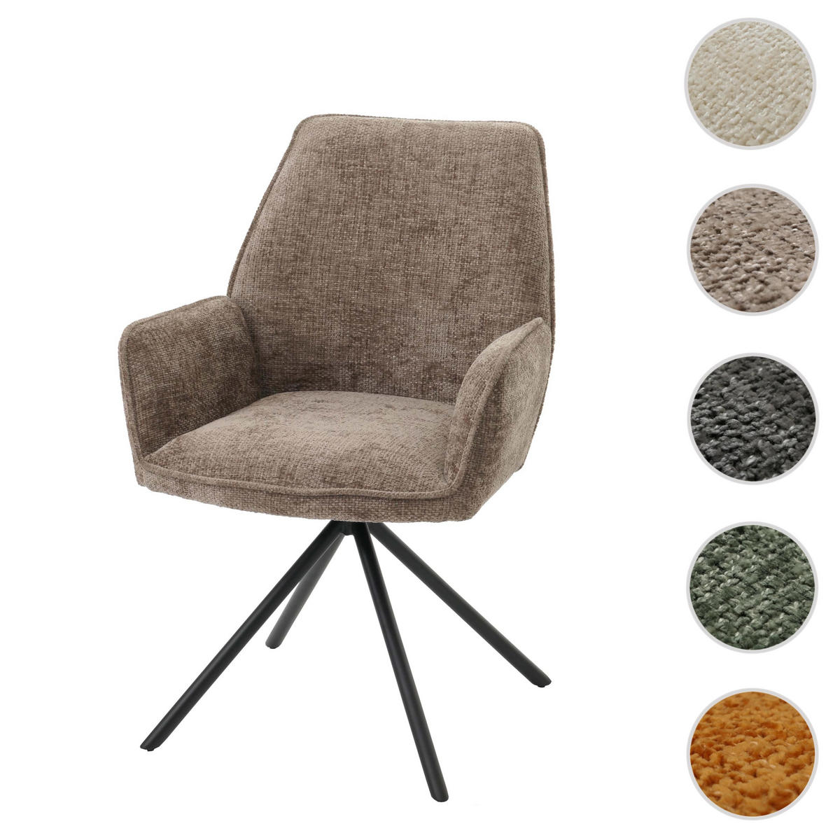 ESSZIMMERSTUHL Braun, Schwarz - Schwarz/Braun, Textil (60/86/60cm) - MCW
