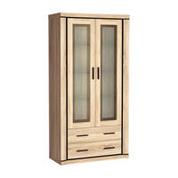 VITRINE Dallas D-17 97 x 192 x 45 cm Eiche Sonoma - Sonoma Eiche, Glas/Holzwerkstoff (97/192/45cm) - Koseto