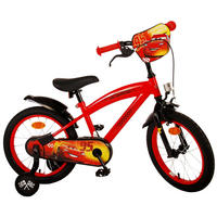 KINDERFAHRRAD Disney Cars - Jungen - 16 Zoll - Rücktritt + Handbremse - Rot - Rot, Metall (45cm) - TPFSports