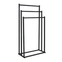 HANDTUCHHALTER - Schwarz, Metall (44/86/21cm) - Relaxdays