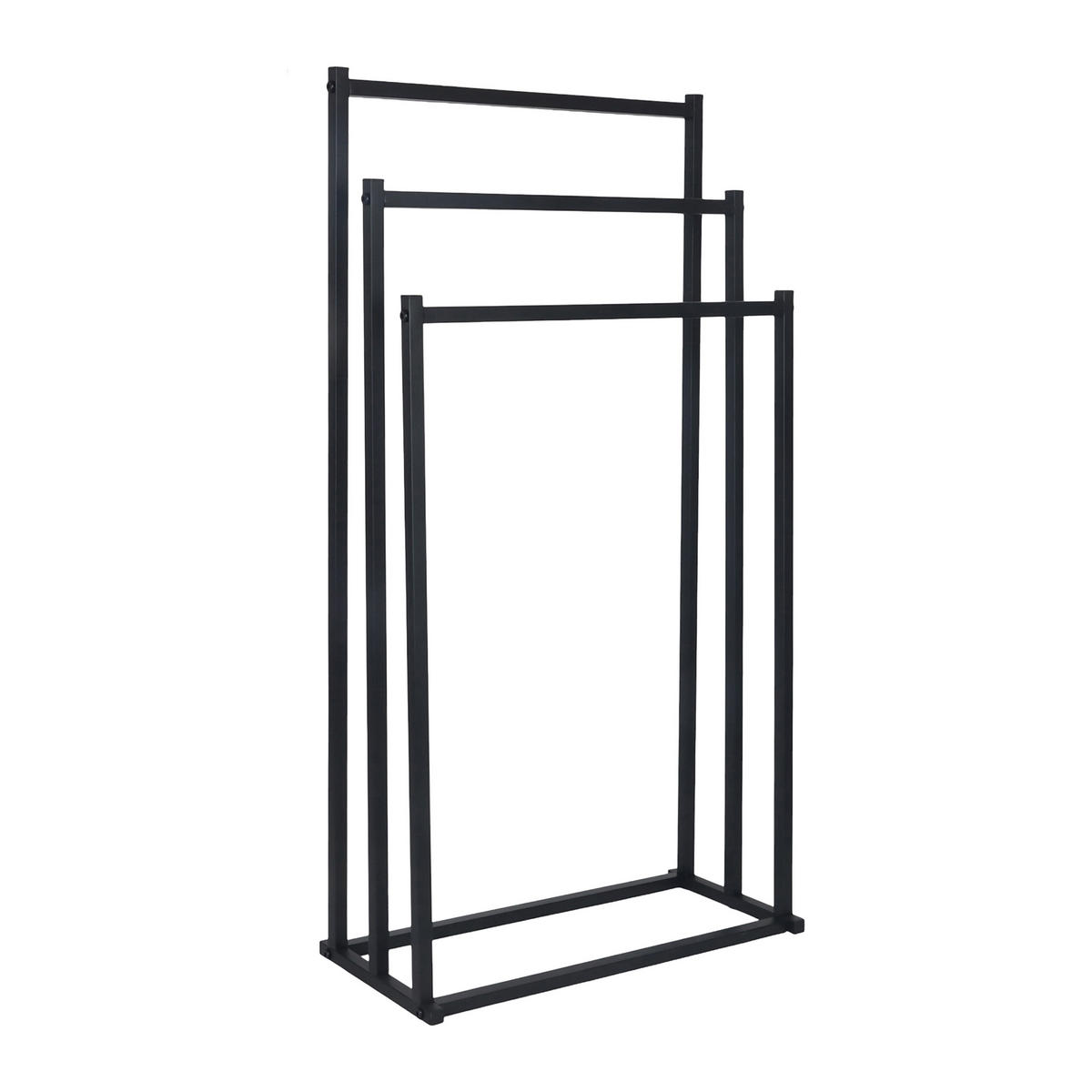 HANDTUCHHALTER - Schwarz, Metall (44/86/21cm) - Relaxdays