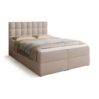 BOXBETT Detroit mit Topper 140/200 Beige - Creme, Textil (140/200cm) - Bromarkt