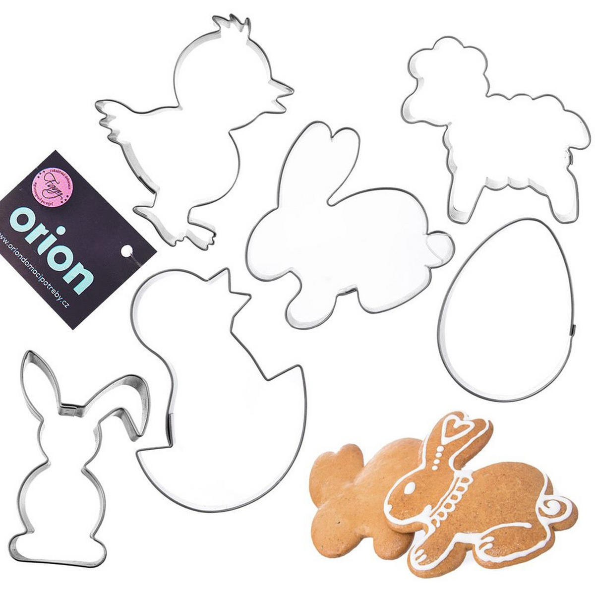 AUSSTECHFORMEN-SET Ostern 6-teilig Silber - Silberfarben, Metall (7/1.7/7cm) - Orion 