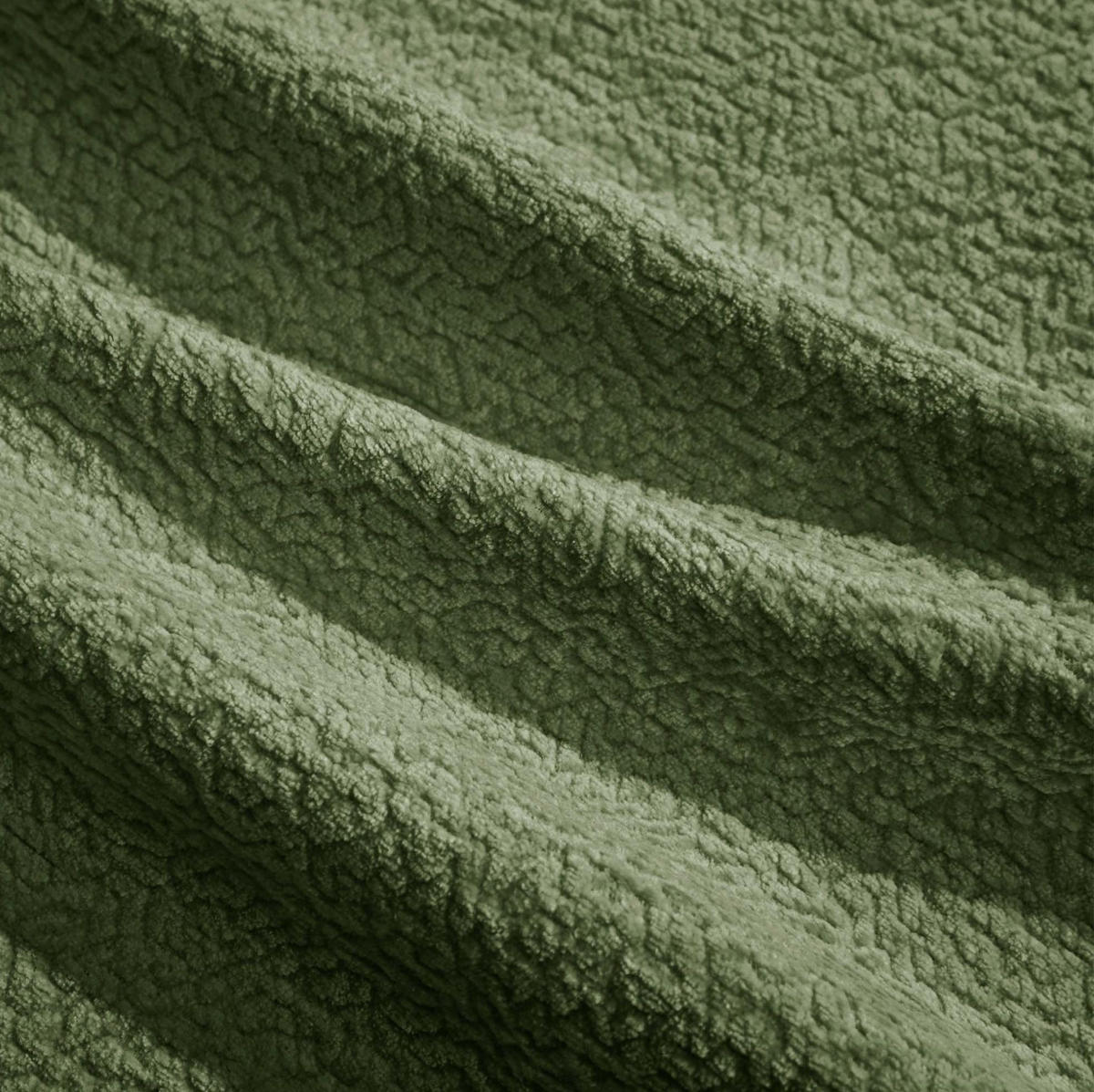 SOFA 260/149/90 cm in Grün aus Chenille mit Ottomane und 2 Kissen - Grün, Textil (149/90/260cm) - Flora Grace