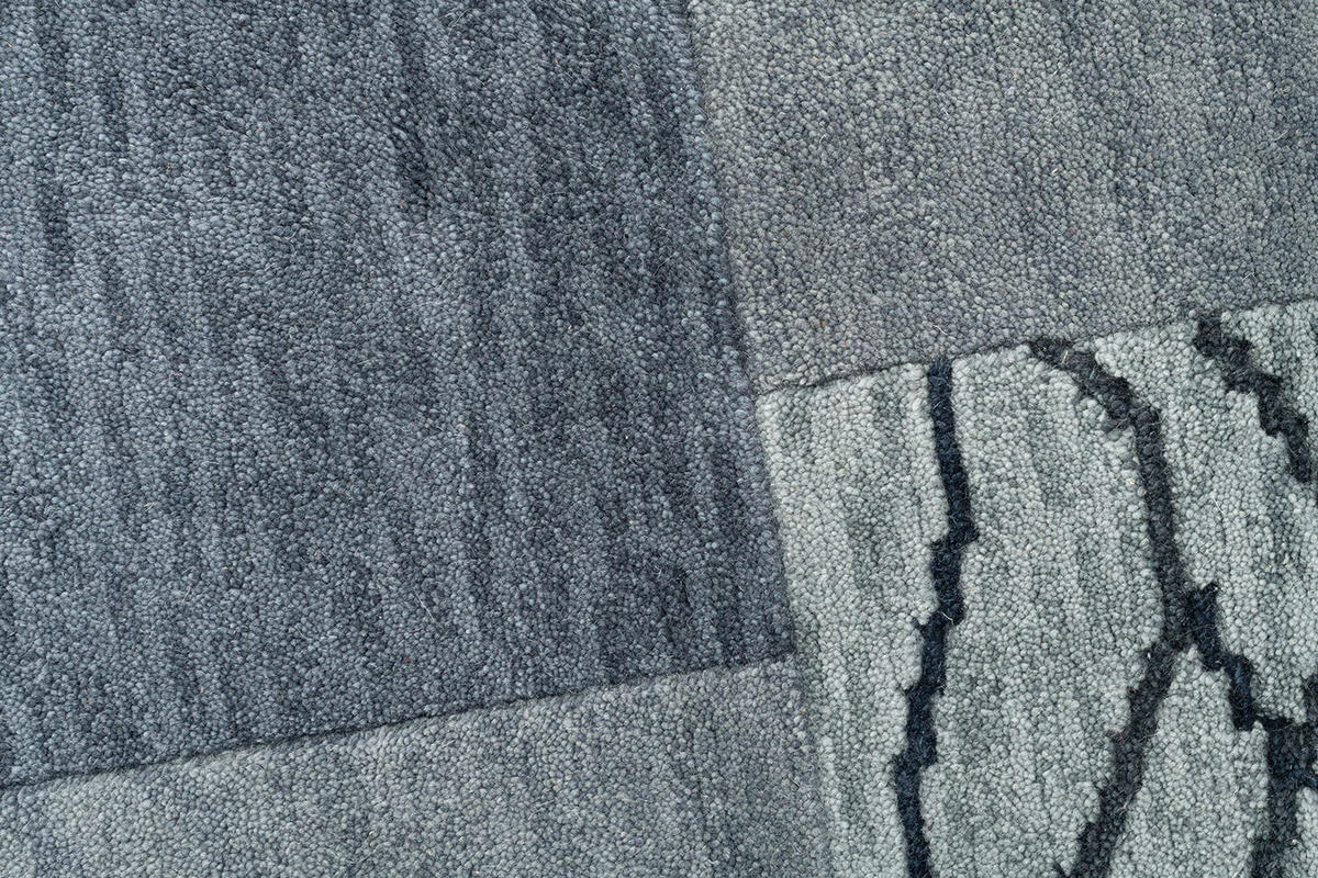 HANDKNÜPFTEPPICH Domas 140x200 cm - Anthrazit, Textil (140/200cm) - THEKO