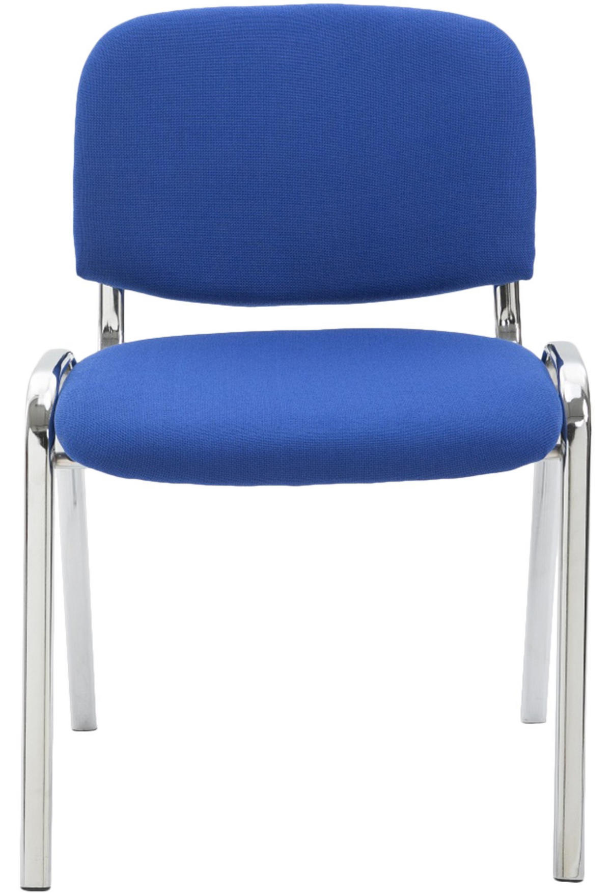 BESUCHERSTUHL Stoff blau - Chromfarben/Blau, Textil/Metall (54/79/48cm) - CLP