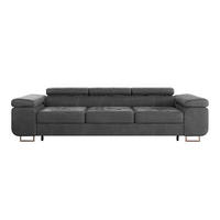 SCHLAFSOFA Wilson 3 Sitzplätze Dunkelgrau - Grau, Textil (275/69/100cm) - Petits-meubles