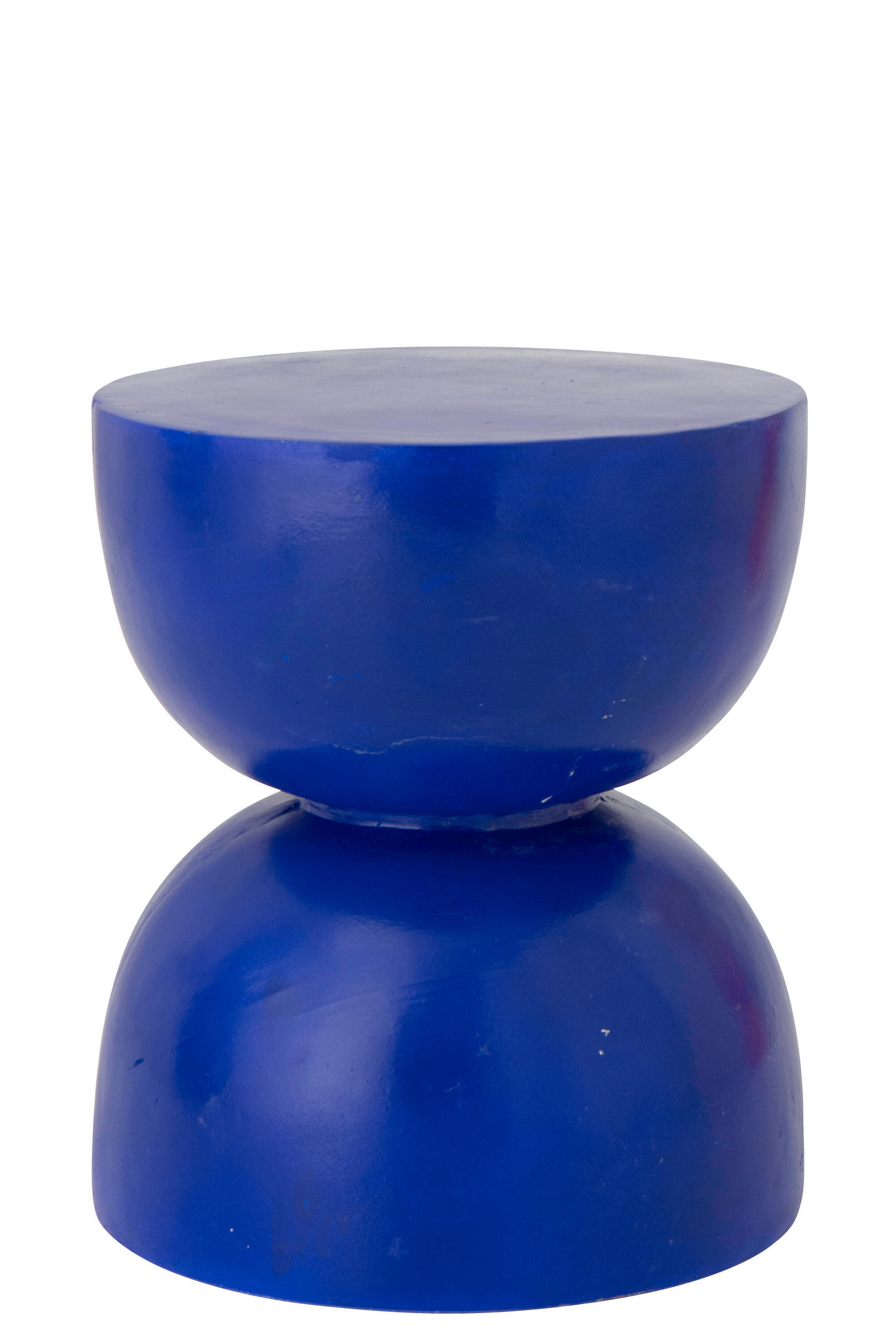 BEISTELLTISCH DANDUHR Blau - Blau, Glas/Naturmaterialien (41/41/47.5cm) - J-Line