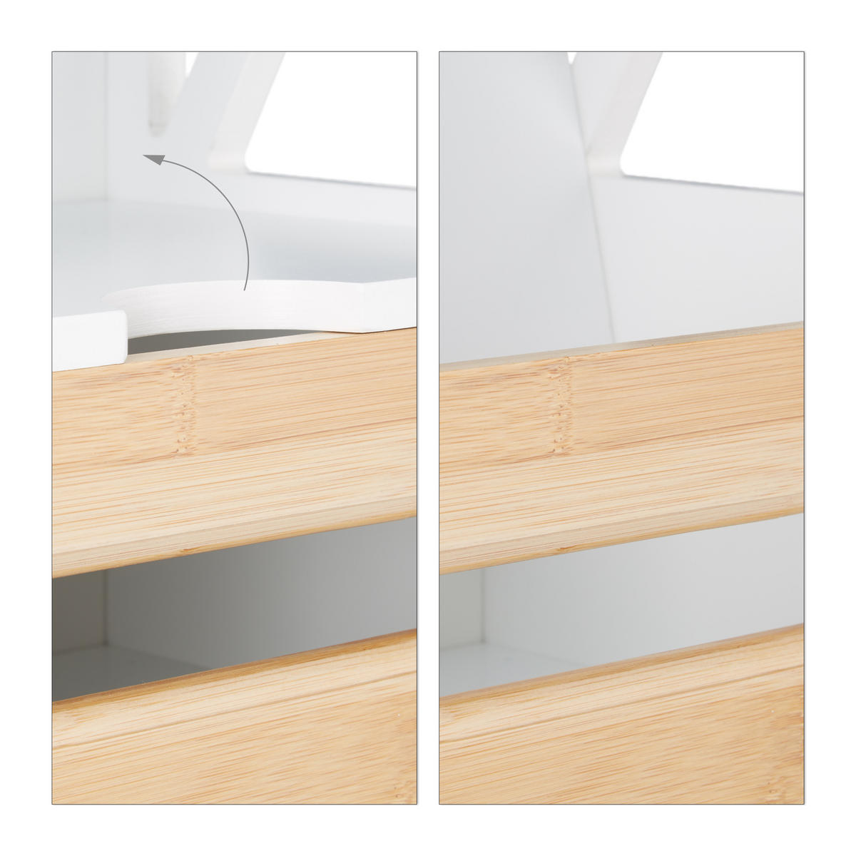 BEISTELLSCHRANK - Weiß, Holz/Holzwerkstoff (31.5/89/24.5cm) - Relaxdays