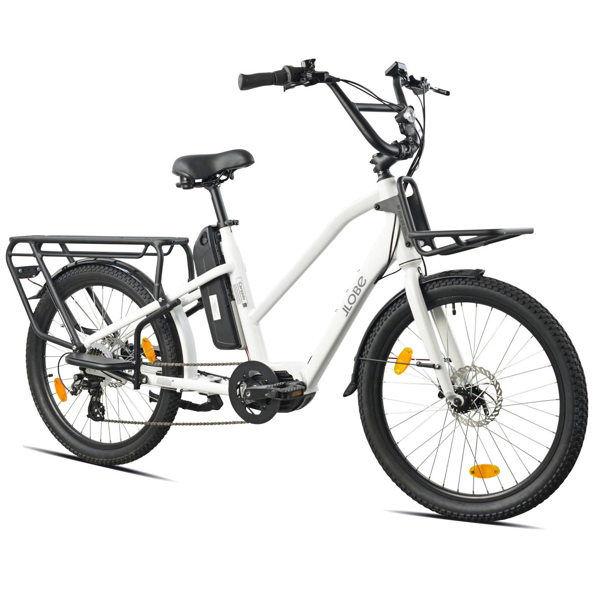 CARGO E-BIKE 24" CARGADO - Weiß, Metall (125cm) - LLOBE
