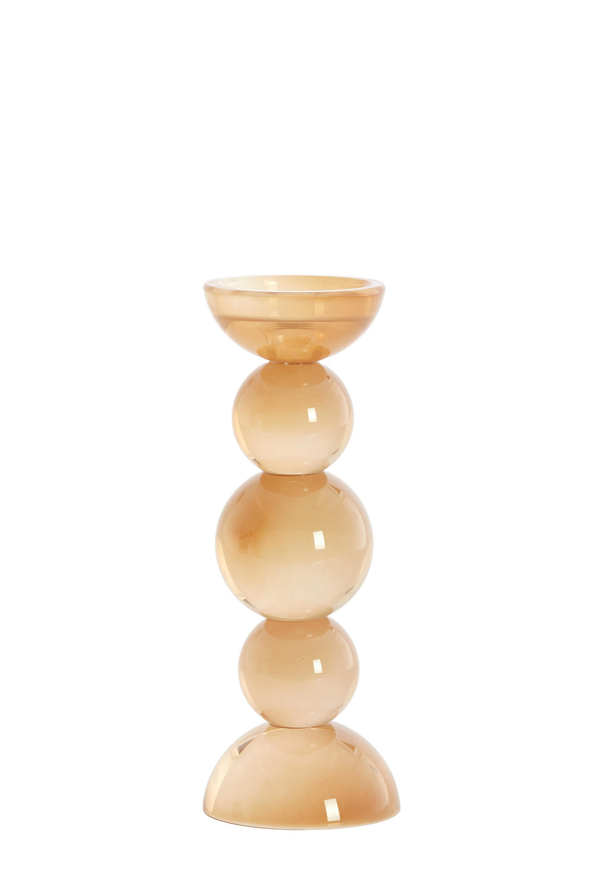 KERZENHALTER Itinga Orange 10/10/26.5 cm - Orange, Glas (10/26.5/10cm) - Light & Living