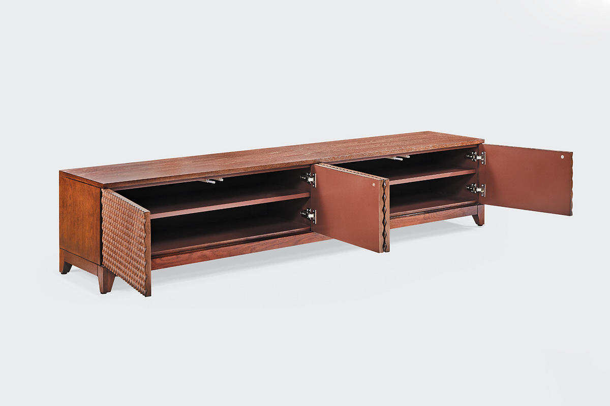 LOWBOARD COPAS Braun Holz - Braun, Eichenholz/Holz (200/42/40cm) - KAWOLA