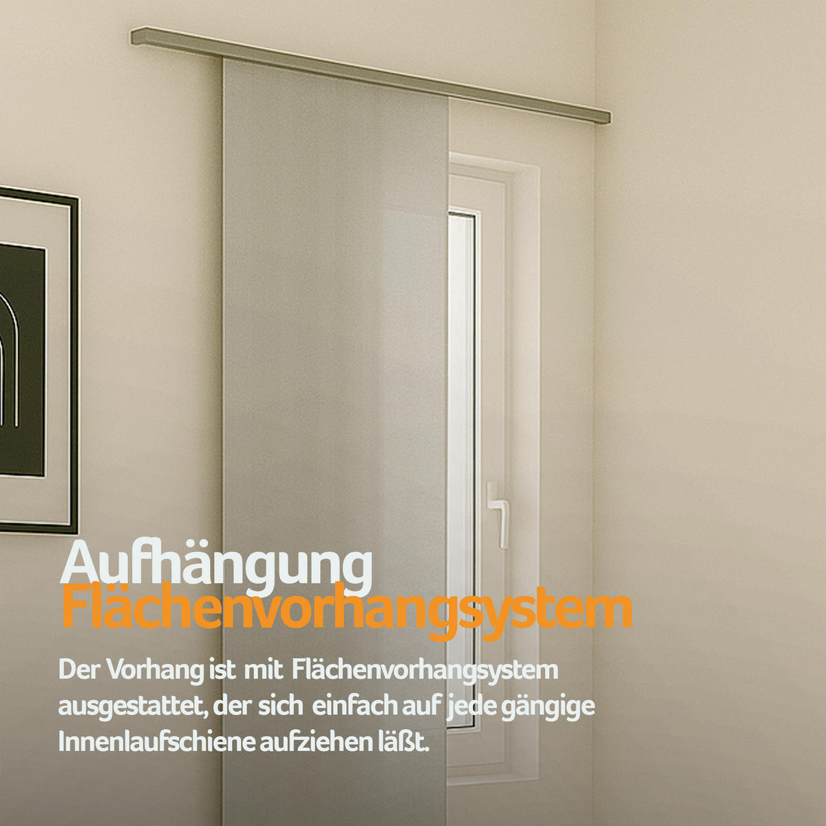 FLÄCHENVORHANG blickdicht 60x245 cm Hellgrau mit Technik - Hellgrau, Textil (60/245cm)
