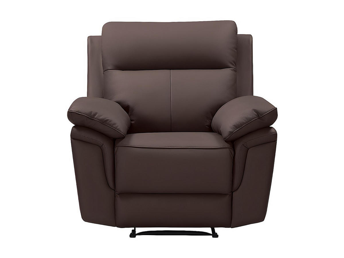 RELAXSESSEL - -Sitzer - Leder - Schokoladenbraun - - Braun, Leder (98/102/92cm) - Vente-Unique