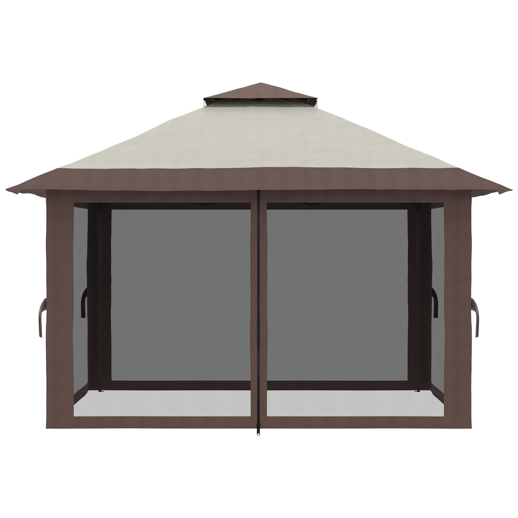 ComfortXL Faltpavillon Beige 392x283x392 cm