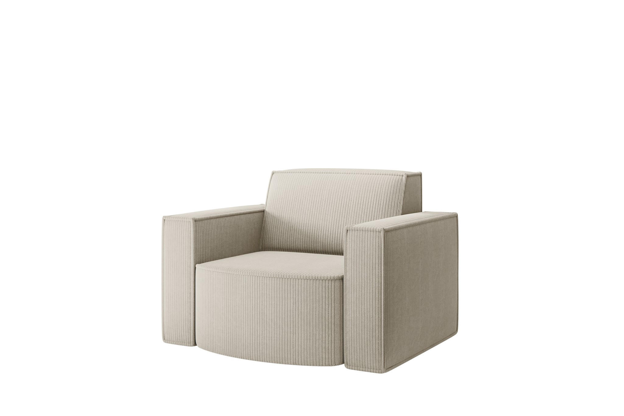 SESSEL Palma In Stoff Scala - Beige, Holzwerkstoff/Textil (98/74/89cm) - Fun Möbel