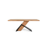 ESSTISCH aus Akazienholz und Metall - Braun, Holz (200/100/76cm) - Giner y Colomer