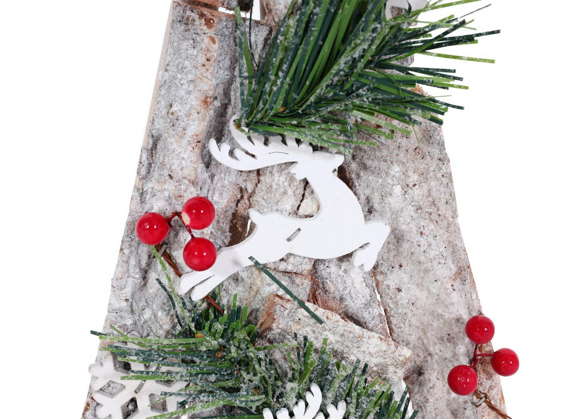 DEKO-WEIHNACHTSBAUM Cremeweiß - Weiß, Holz (57cm) - MCW