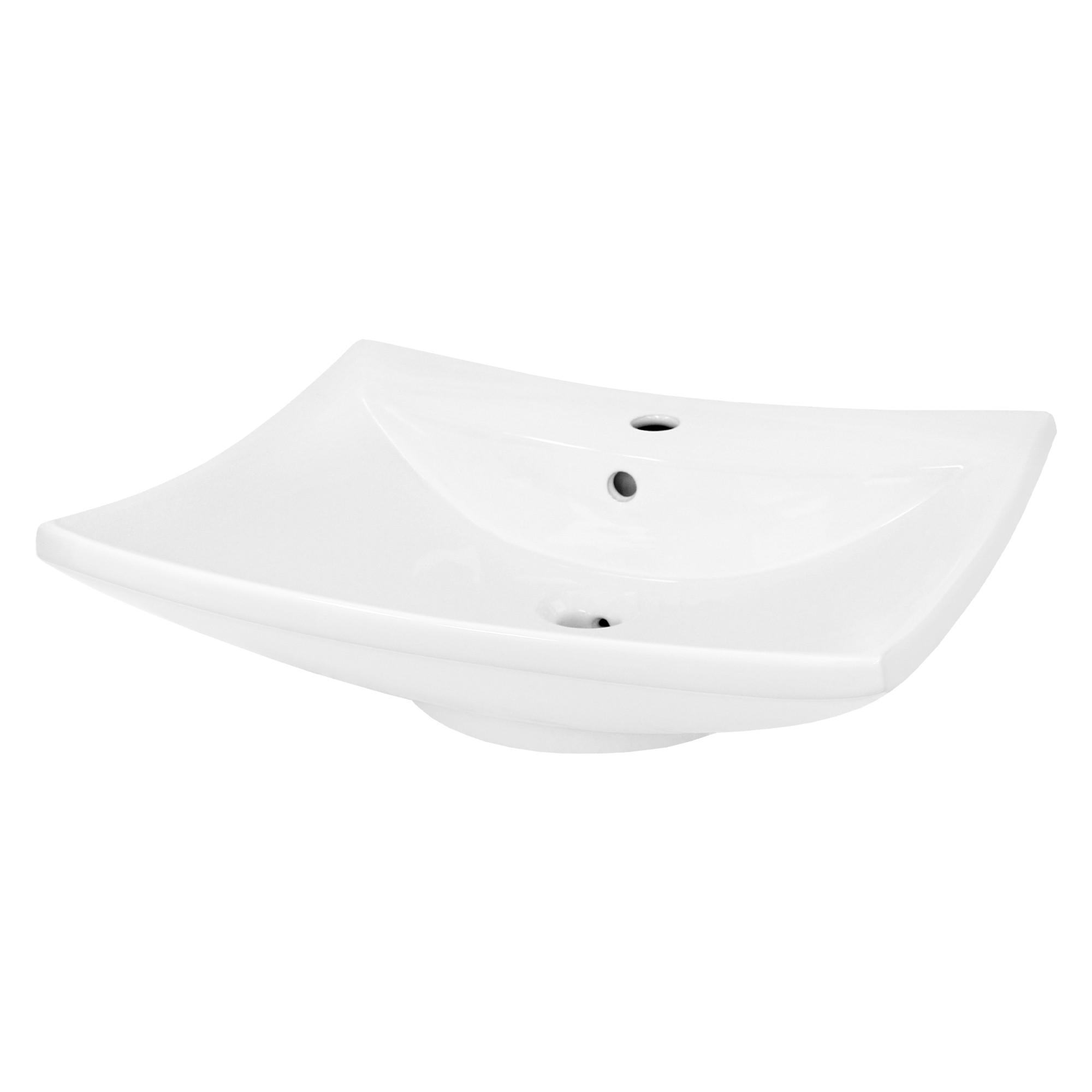 WASCHBECKEN - Weiß, Keramik (46/16.5/60.5cm) - ECD-Germany