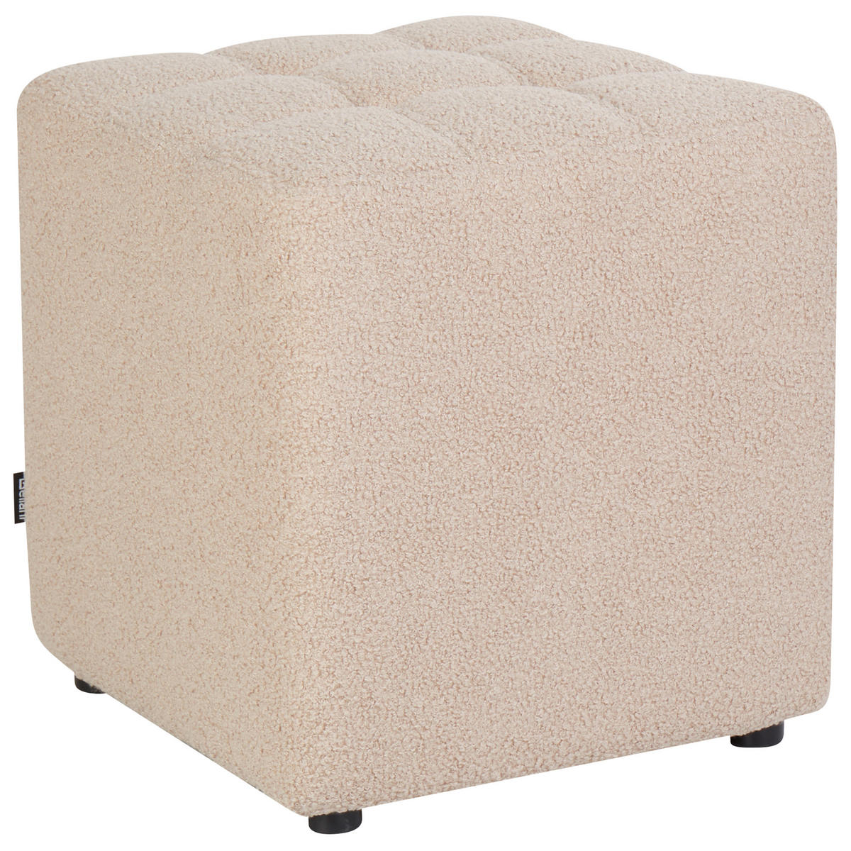 POUF Beige Kansas - Beige, Textil (38/39/38cm) - Beliani