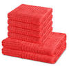 FROTTIERSET Carre 6-teilig - Rot, Textil (50/100cm) - Ross