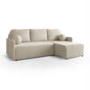 Ecksofa CUDDLE mit Schlaffunktion und Bettkasten, Quelle 03 - Creme, Textil (213/145cm) - Lookway