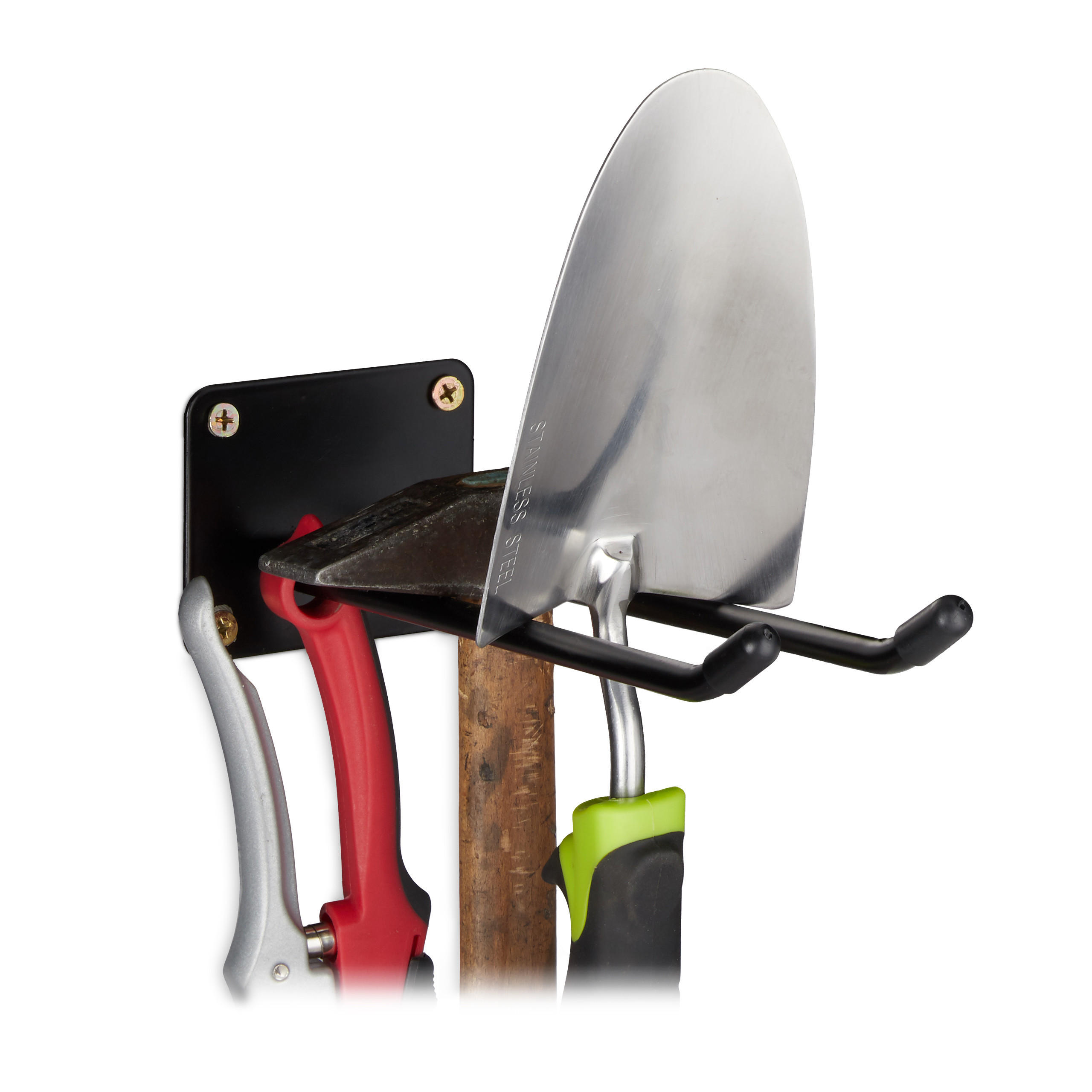 GERÄTEHALTER - Schwarz, Kunststoff/Metall (9/7.5/24cm) - Relaxdays