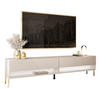 LOWBOARD TV-Schrank CALANTE 180 cm auf geraden goldenen Chrom-Beinen - Kaschmir/Goldfarben, Holzwerkstoff/Metall (180/44/35cm) - Lookway