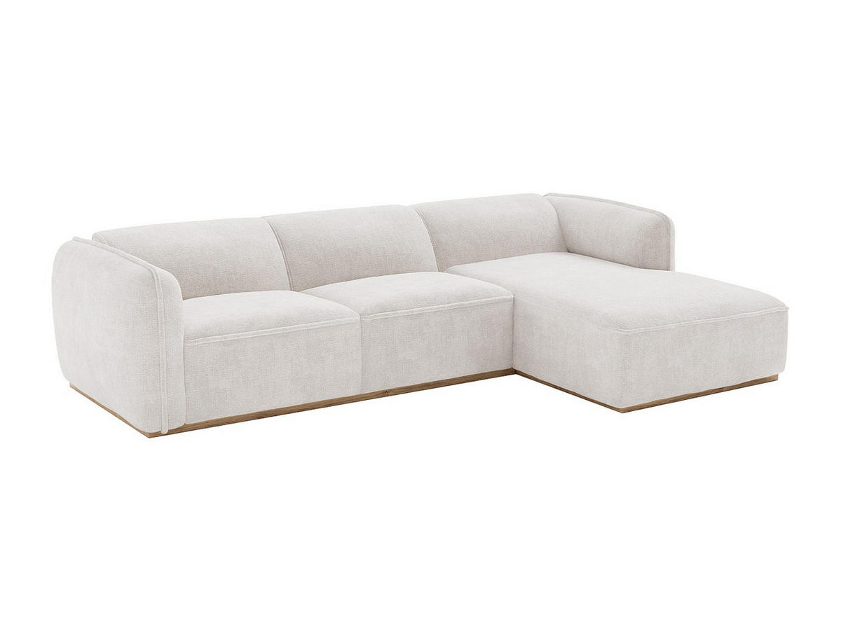 SOFA - 5 Personen - stoff - beige Canobru - Beige, Holz/Textil (272/74/167cm) - Vente-Unique