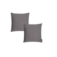 KISSENHÜLLE 2er Set Riva 40/40 mittelgrau - Dunkelgrau, Textil (40/40cm) - Magma Heimtexx