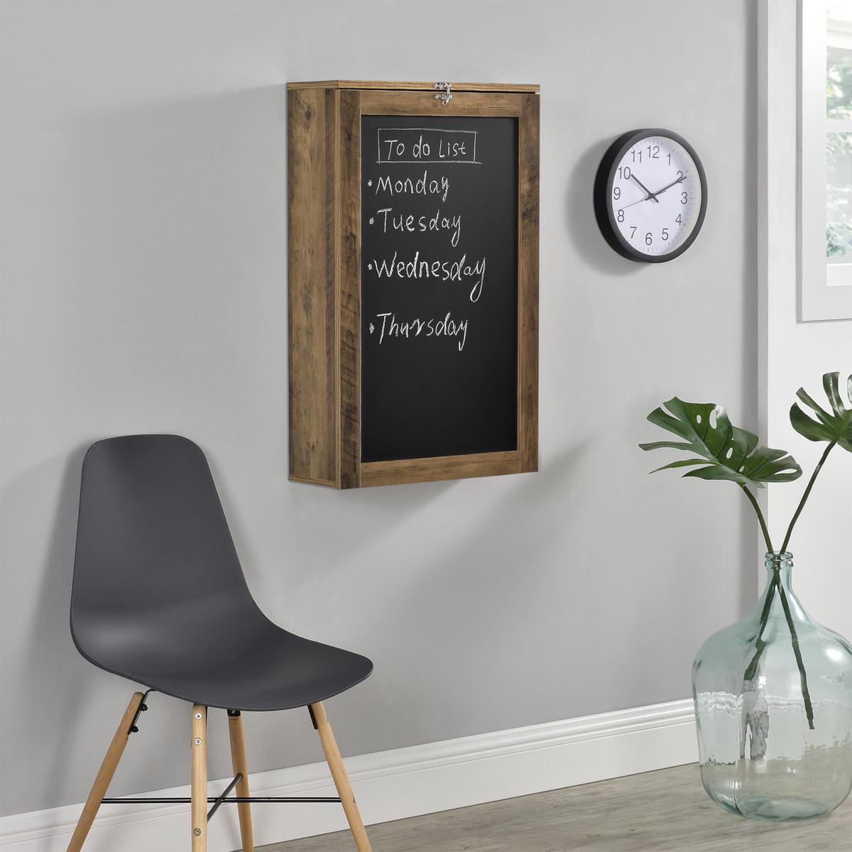 WANDKLAPPTISCH Kläppen - Braun, Holzwerkstoff (50/156/91.5cm) - [en.casa]