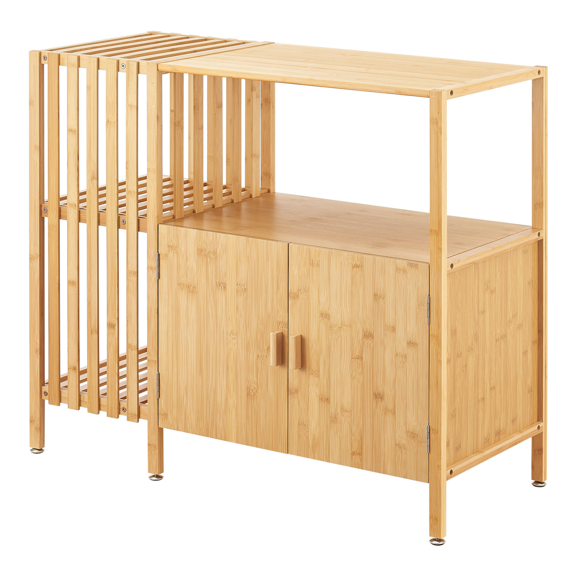 BEISTELLSCHRANK Varanger - Naturfarben, Naturmaterialien (40/80/93.5cm) - [en.casa]